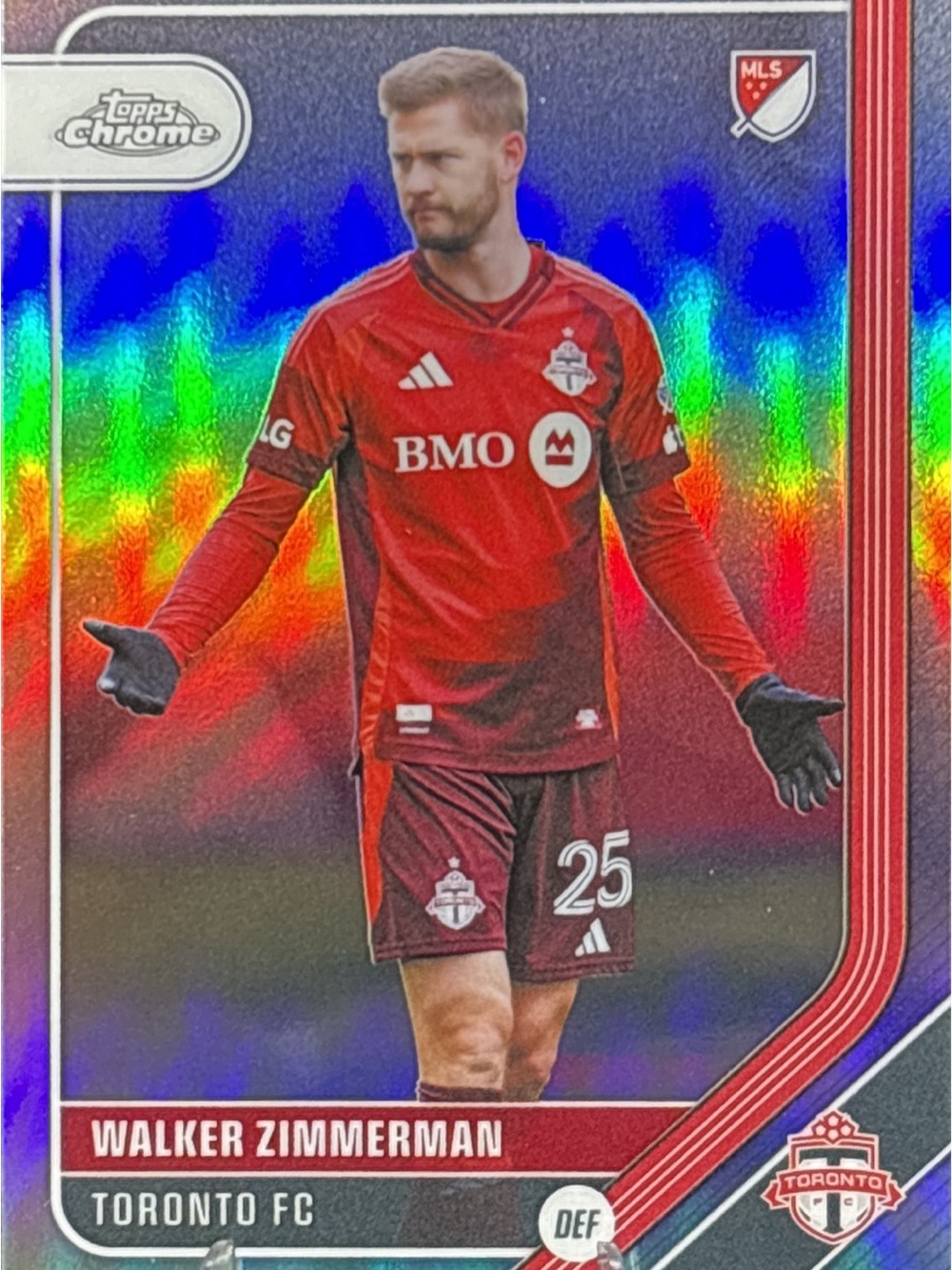 Topps Chrome Walker Zimmerman Toronto FC Soccer Card Refractor